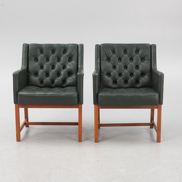 Karl Erik Ekselius, armchairs, a pair, JOC Möbel AB Vetlanda, second half of the 20th century.