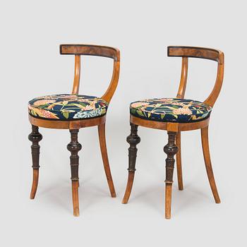 A set of two late 19th century chairs, Denmark.