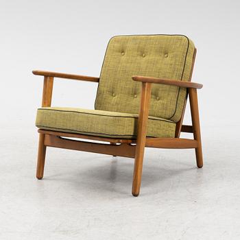 Hans J Wegner, a model 'GE233' teak easy chair, Getama, Gedsted, Denmark.