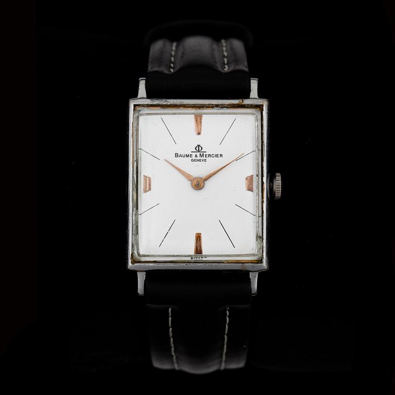 ARMBANDSUR, herr, Baume & Mercier, stål, 1950-tal.