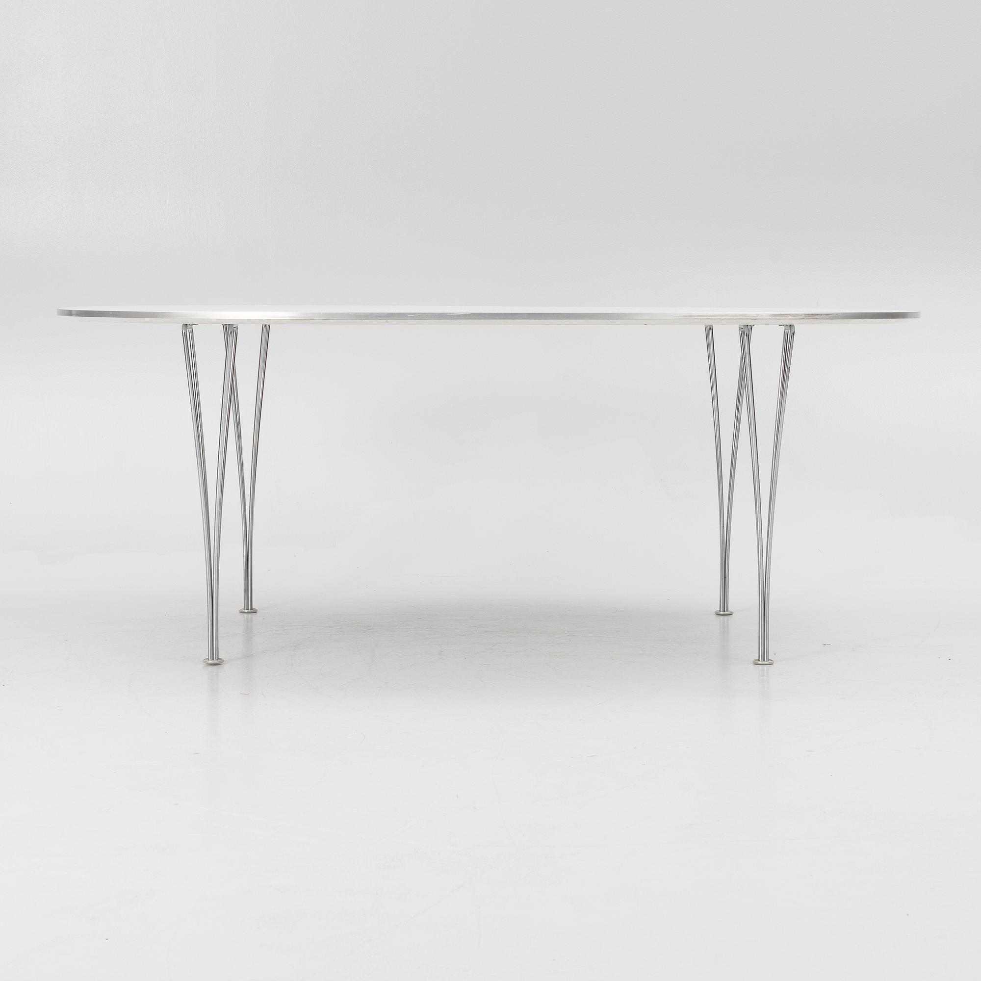 Bruno Mathsson & Piet Hein, A 'Superellips' dining table, Fritz Hansen, Denmark, 1996.