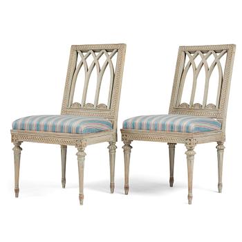 65. A pair of late Gustavian chairs by M Lundberg (1775-1812).