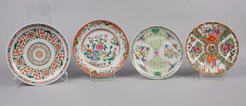 TALLRIKAR 3 st samt FAT, porslin, Kina 1700-1900-tal.