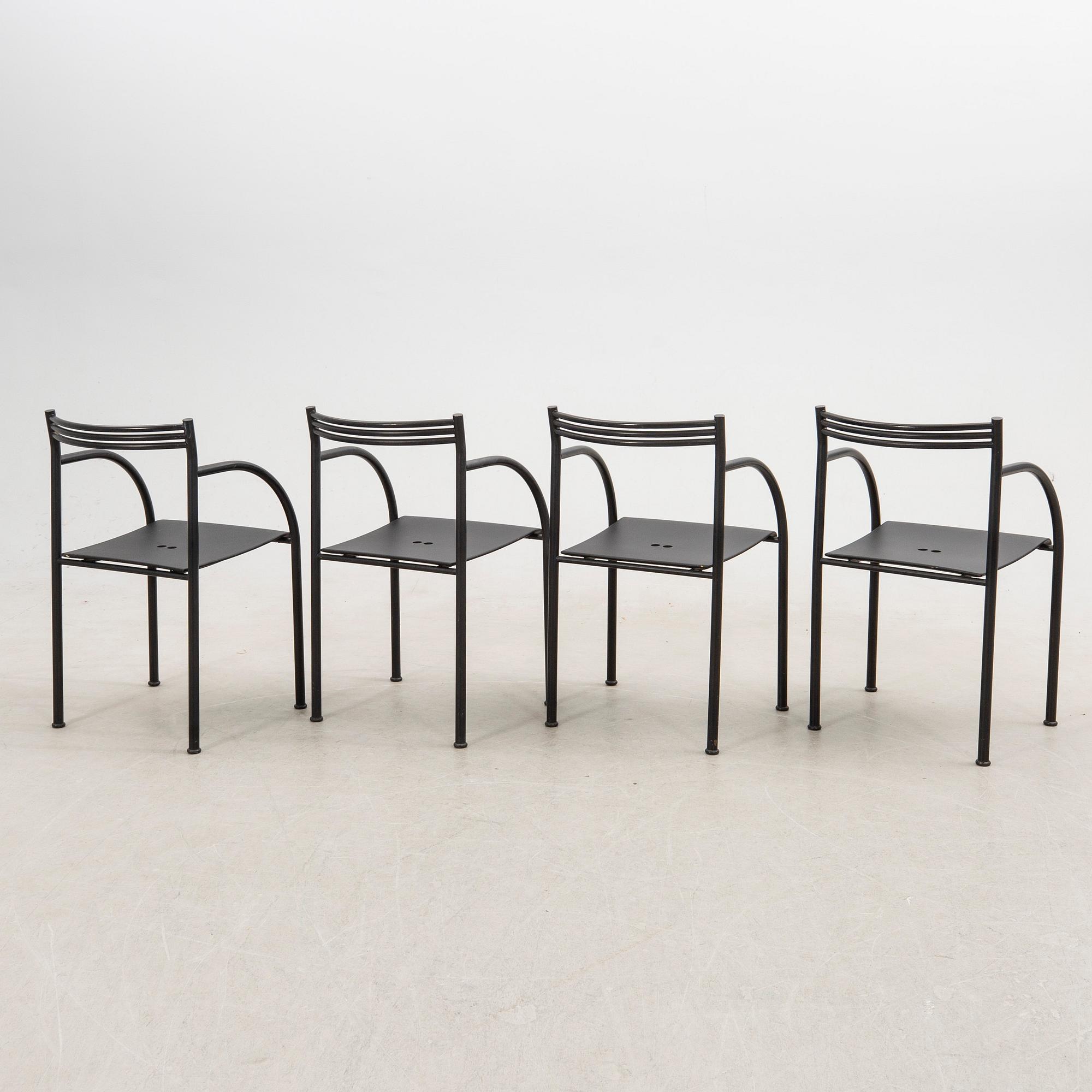 Philippe Starck, chairs, 4 pcs, "Fransesca Spanish", Baleri, Italy.