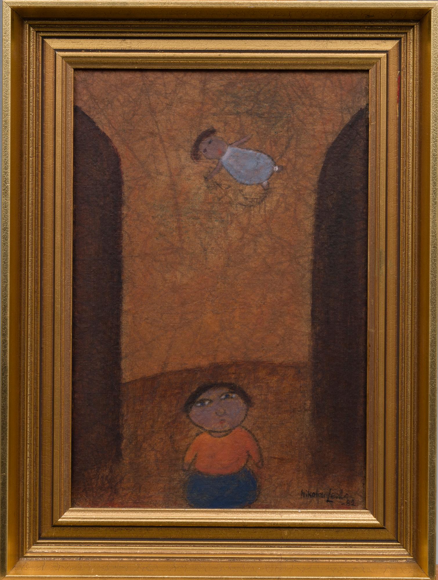 NIKOLAI LEHTO, olja på pannå, signerad och daterad -82.