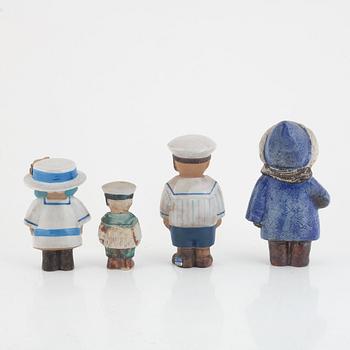 Lisa Larson, a set of four figurines, Gustavsberg, Sweden.