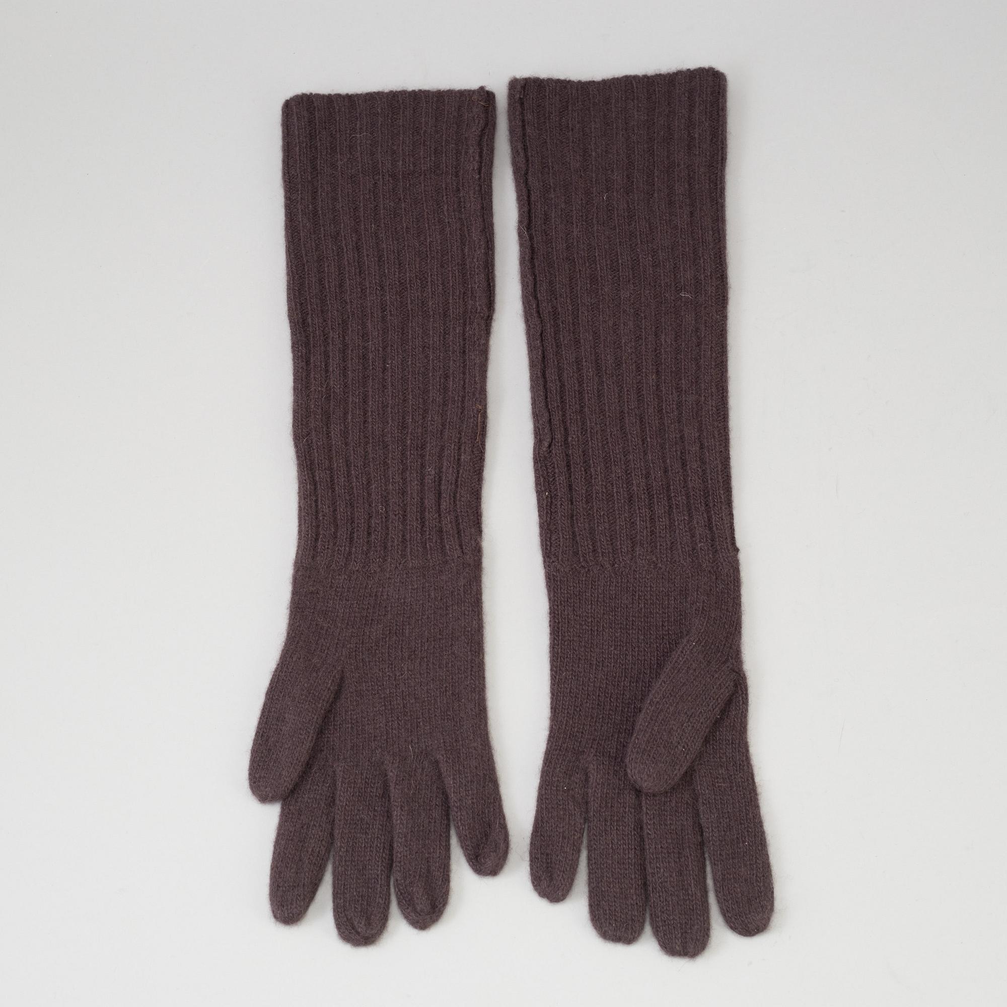 Two pair of GLOVES and a Scarf, by Ralph Lauren.