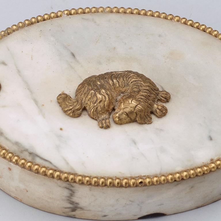 LÄSLAMPA, för två ljus. Sengustaviansk, 1800-talets början.