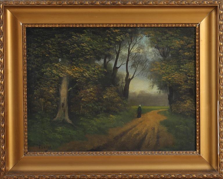 OKÄND KONSTNÄR, olja på duk, sign.