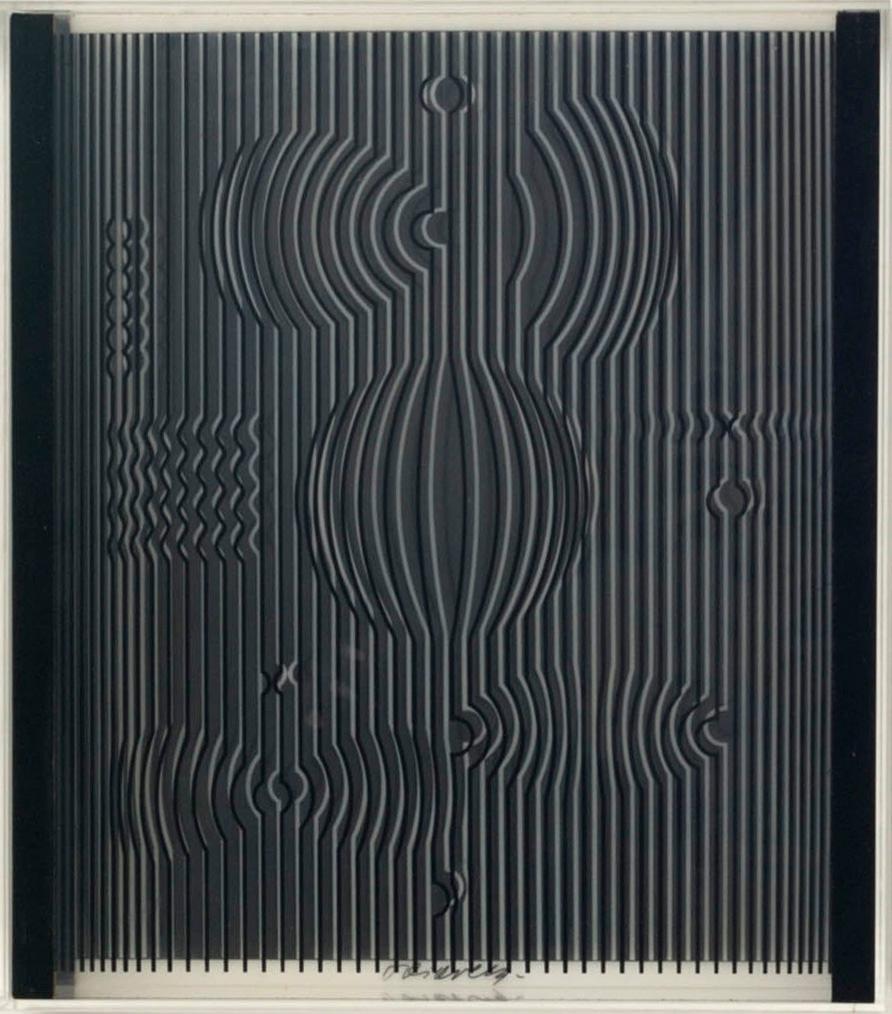 VICTOR VASARELY, serigraphe on plexi, signed.