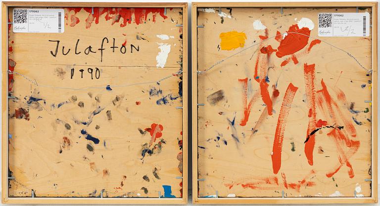 Roger Risberg, "Julafton", diptych.