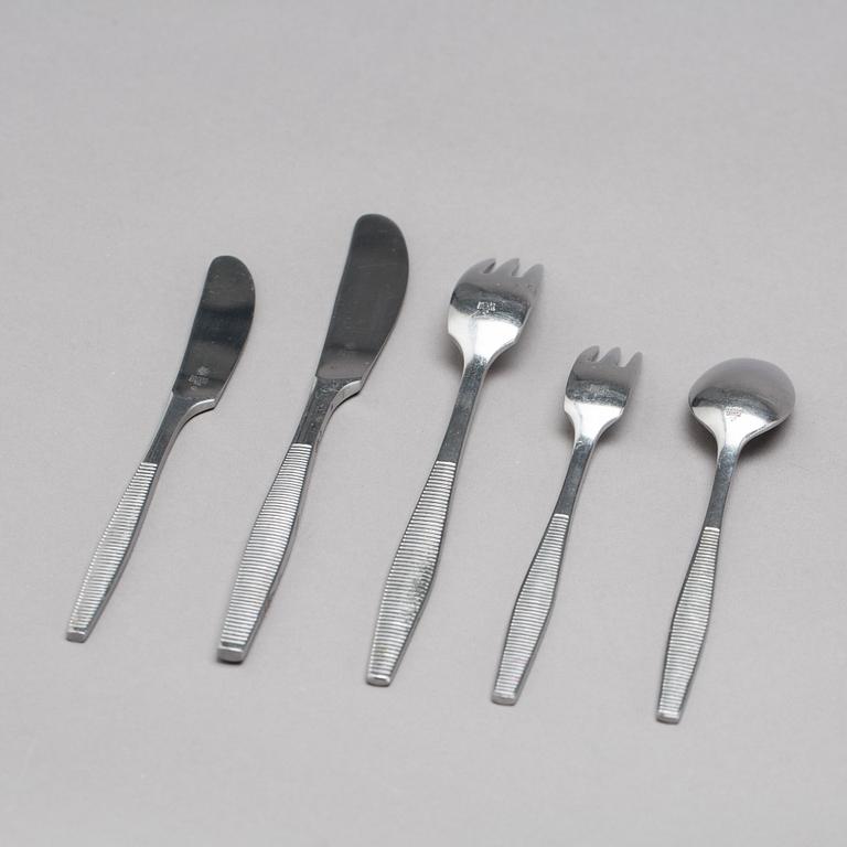 JENS QUISTGAARD, 25 delar, bestick "Variation VI", rostfritt stål, Dansk design Tyskland, 1900-talets andra hälft.
