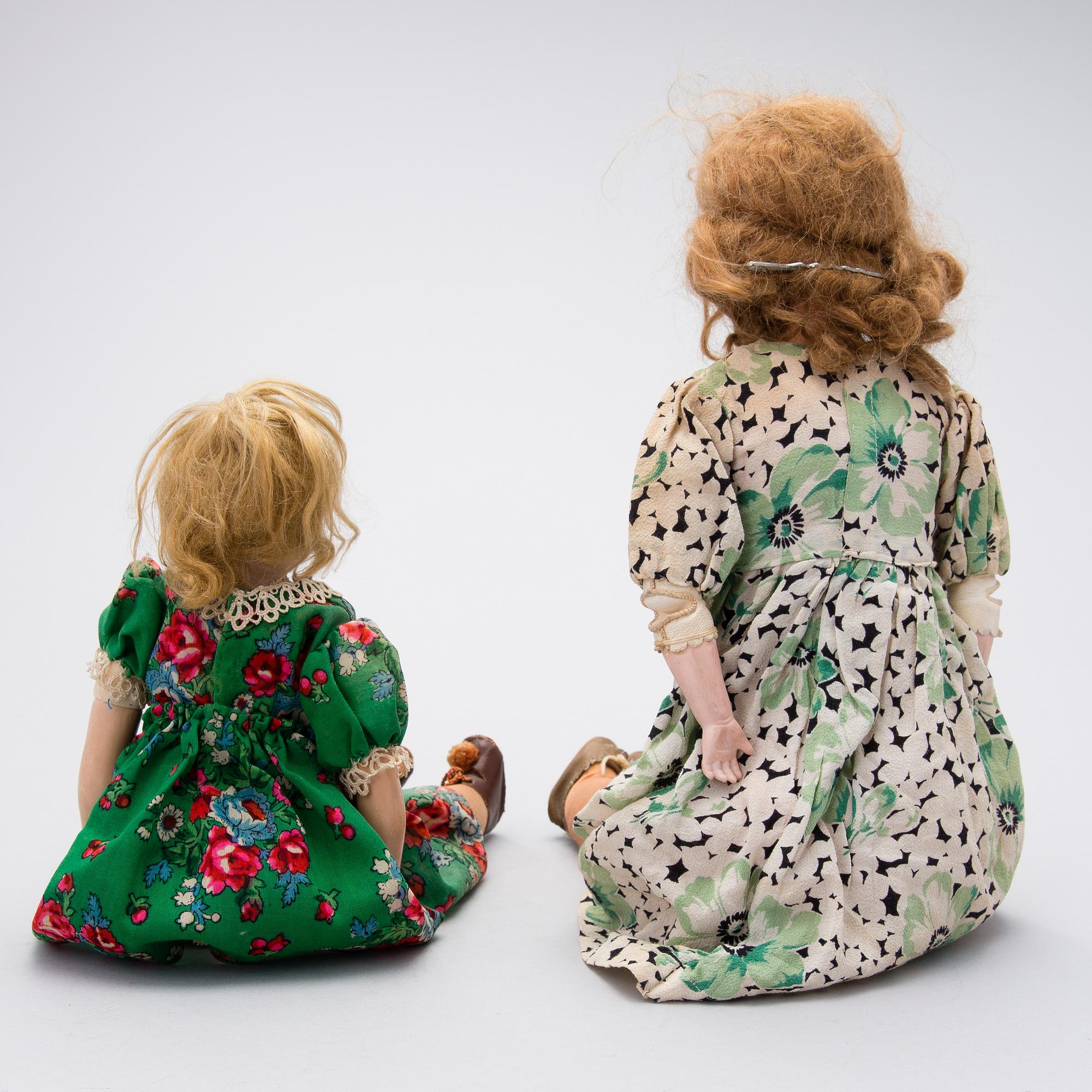 Two Dolls, first half of the 20th Century.