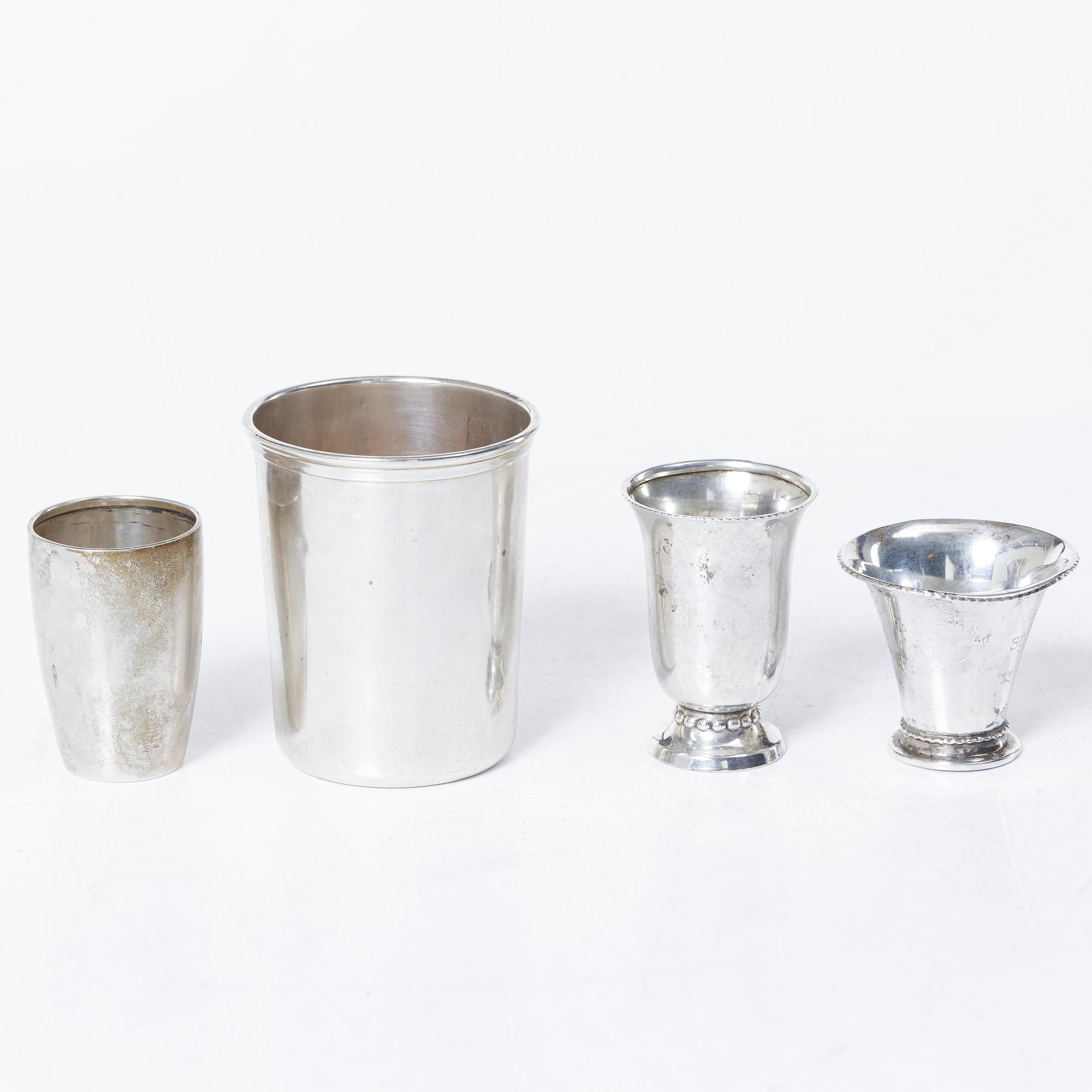 A lot of silver, 8 pieces, including with mark of KG Markströms, Uppsala 1897.