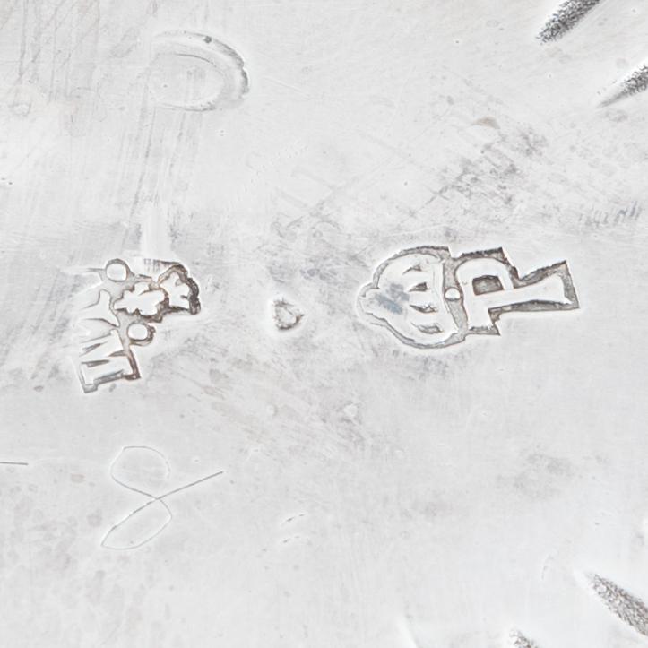 A French 19th century box with lid, 'Historismus' silver, pseudo marks.