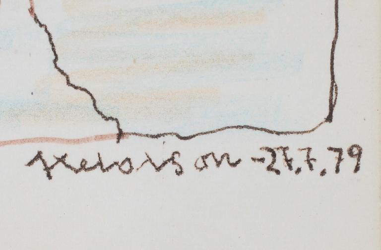 AXEL OLSON, blandteknik, signerad och daterad 79.