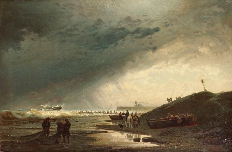 Hermann Eschke, Shipwreck by the coast.