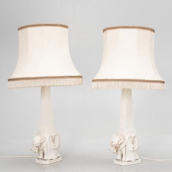 A pair of table lamps, second part of the 20th century, Ethan Allen, Italy.