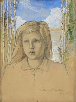 724. Gunnar Hallström, Girl among birches, Adelsö.