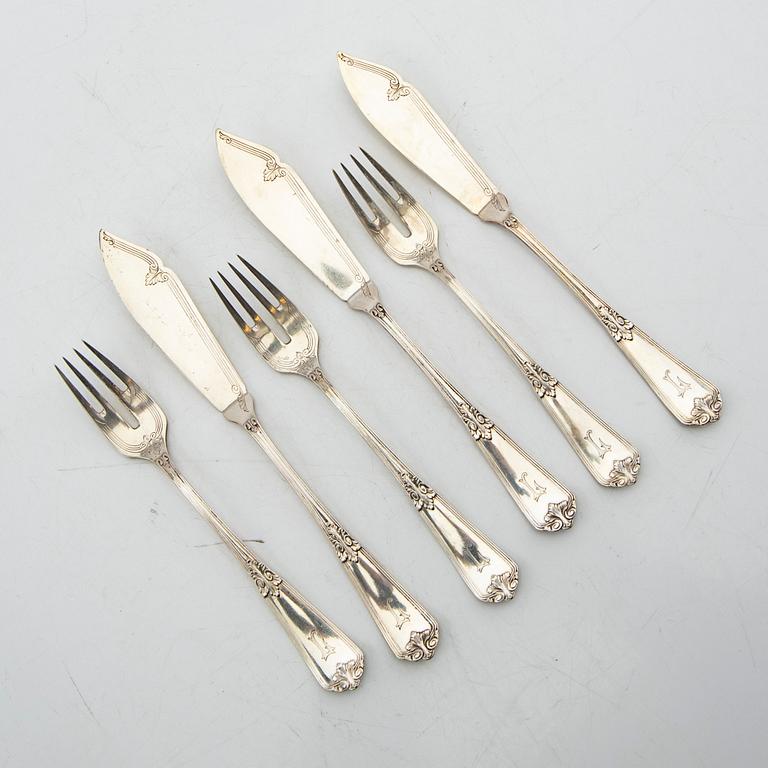 Fiskbestick 24 dlr  silver Tyskland.