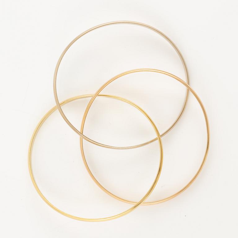 A Cartier bracelet "Trinity" 18K gold in three colours.