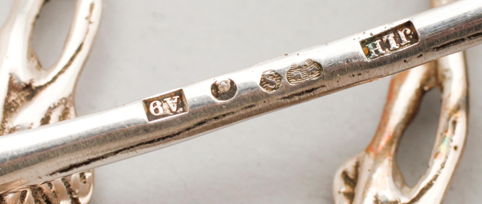 MOCKASKEDAR, 12 st samt gräddslev, silver, 1940-tal. Vikt ca 131 g.