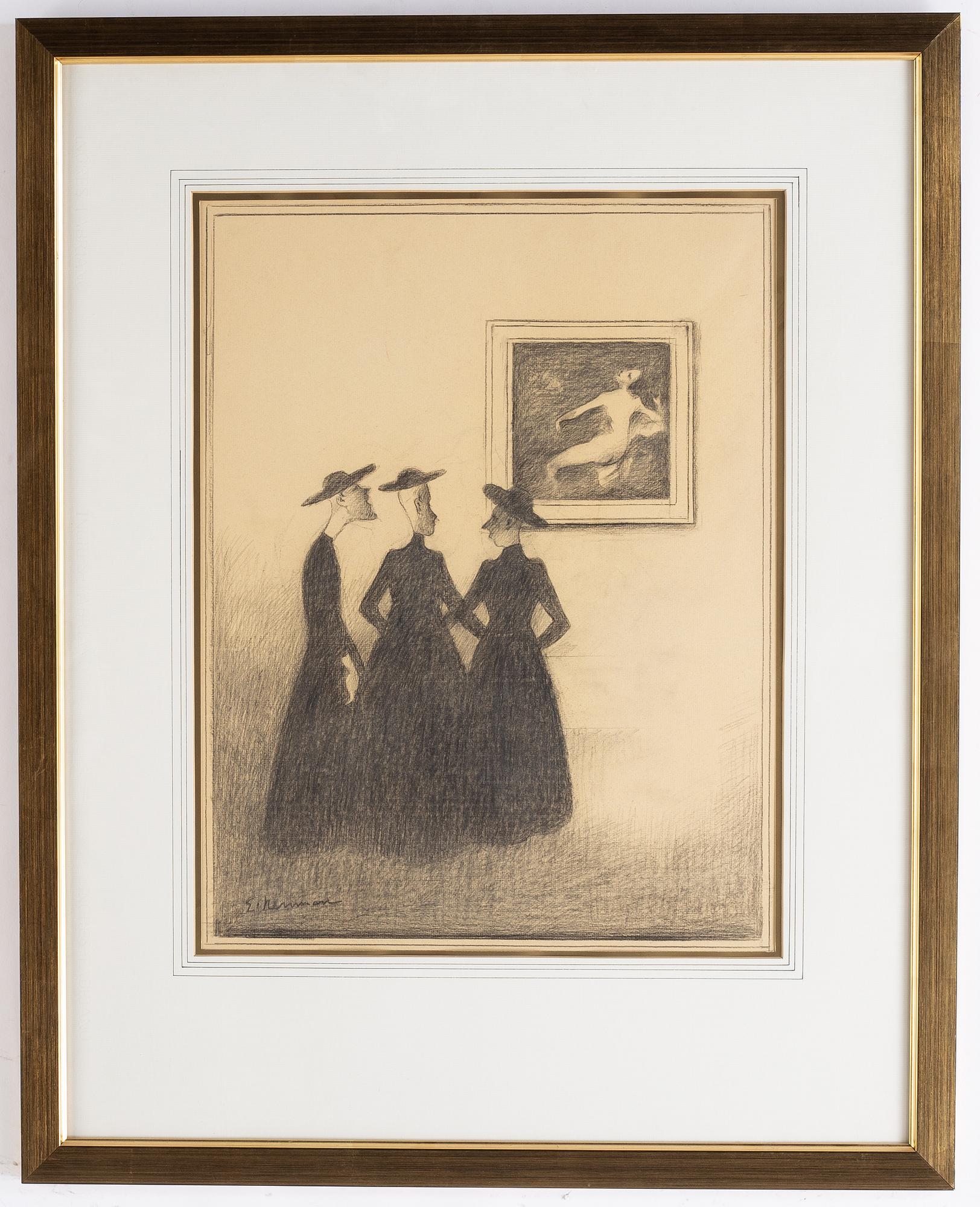 A signed Einar Nerman drawing.