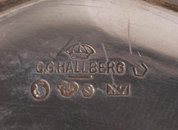 BRICKA, KUVERTTALLRIK och BRÖDFAT, 6 st, silver, olika smeder.