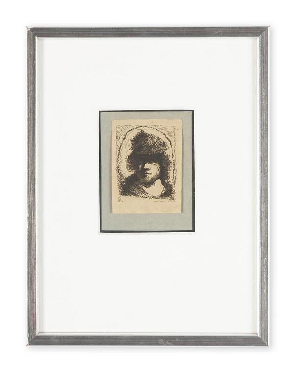 Rembrandt Harmensz van Rijn, "Rembrandt in oval border".