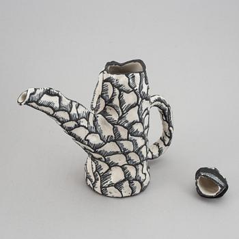 Sergei Isupov, a stoneware pot "Lördagsmorgon" Saturday morning, ca 1990.