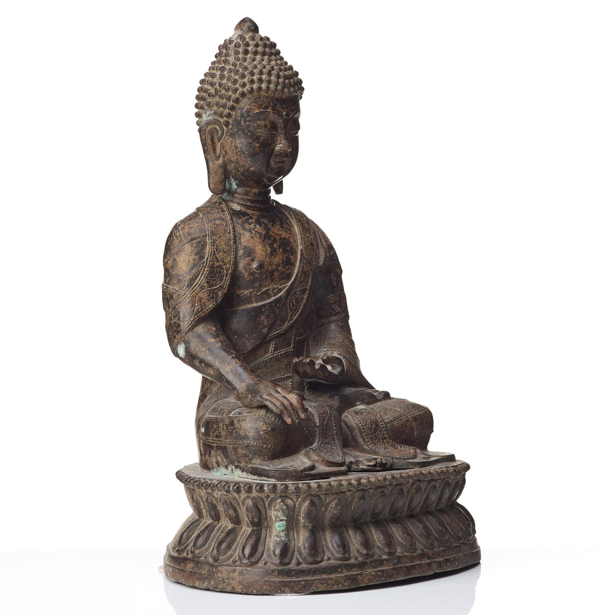 A Shakyamuni bronze buddha, presumably 20th Century.
