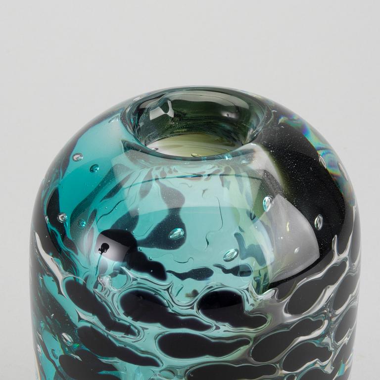 MATZ BORGSTRÖM,vase, signed, Orrefors Gallery, -90.