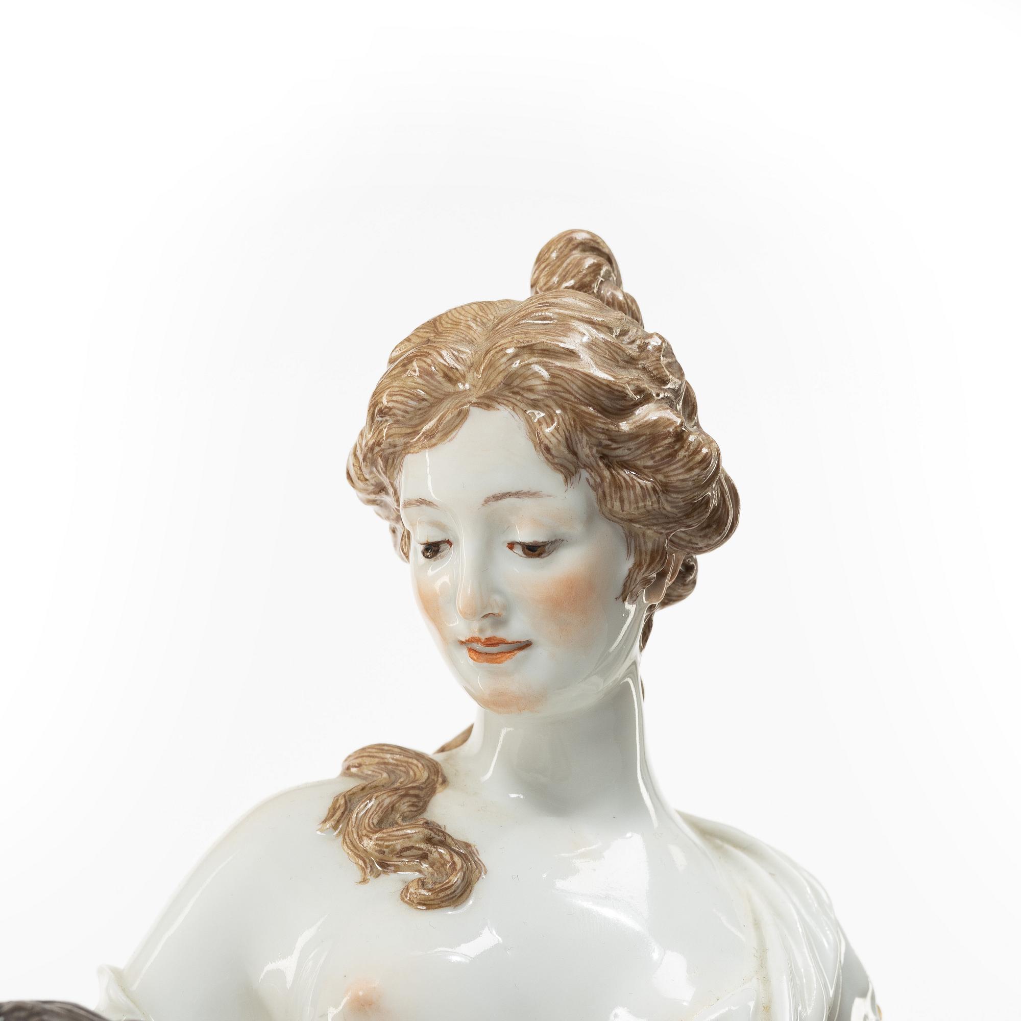 Meissen, “Mutterglück” (A Mother's happiness), a porcelain figural group, model no 168 Germany, around 1900.