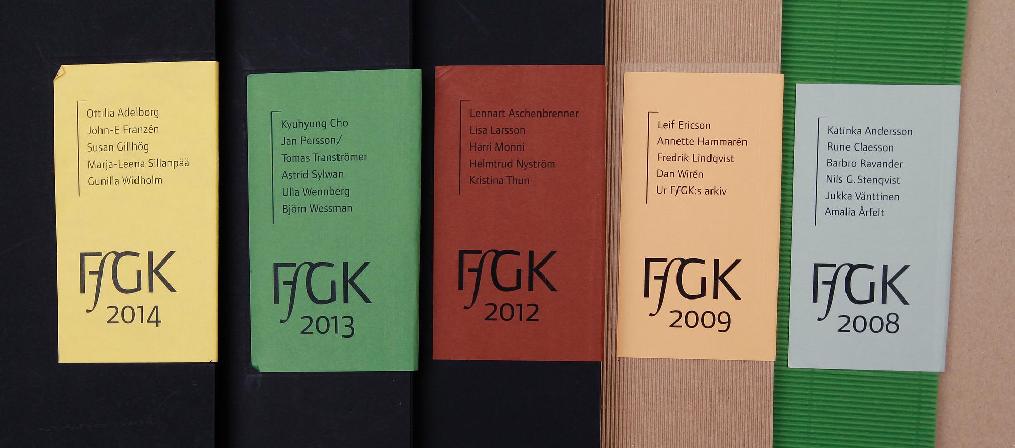 GRAFIKPORTFÖLJER, 7 st, Föreningen för Grafisk Konst, 2008-2014.