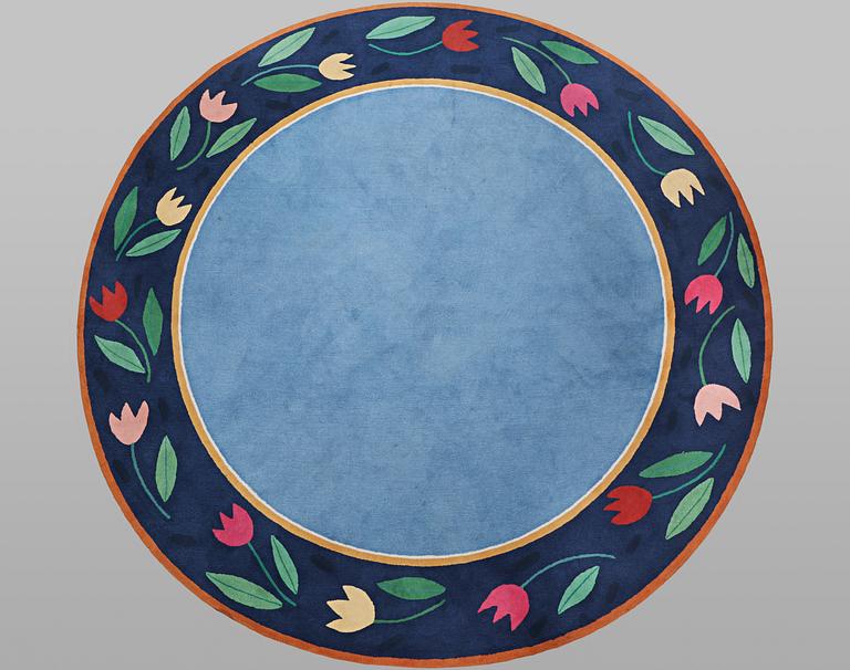 Gunilla Lagerhem Ullberg, matta, tuftad, "Tulpaner", Kasthall, diameter ca 335 cm.
