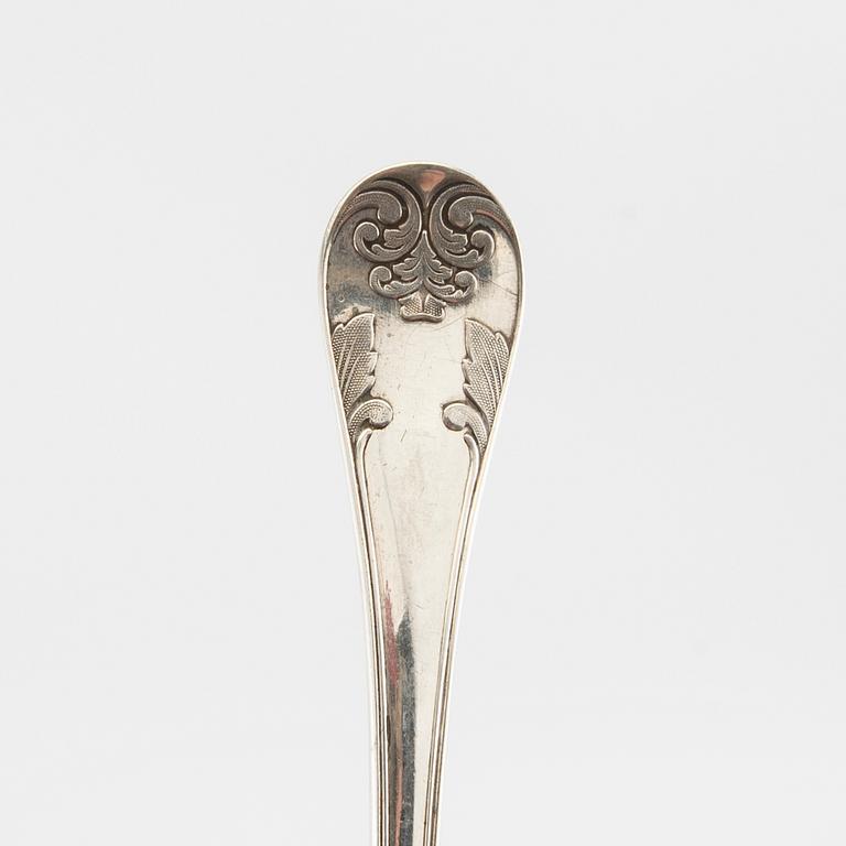 Skedar silver 19 st "Gammalfransk" Sverige 1842-1916.