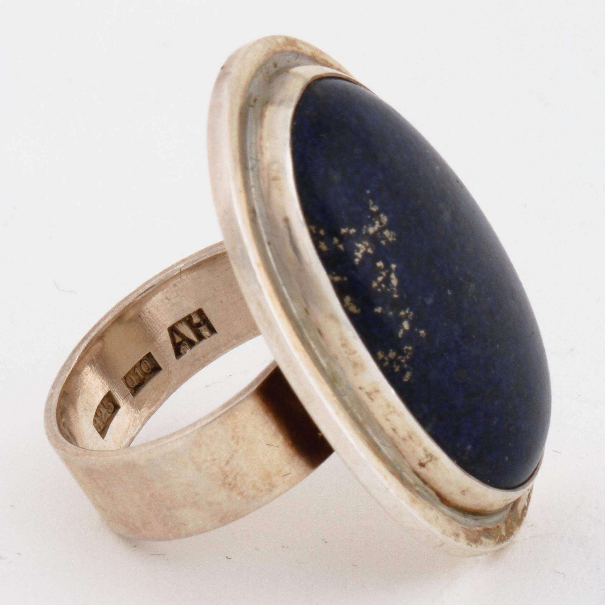 RING med lapis lazuli, Anders Högberg, Göteborg, 1966.
