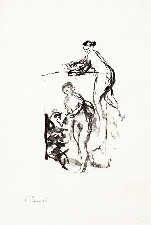 AUGUSTE RENOIR. Litografi, 1904, tryckt signatur.