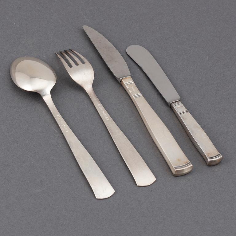 JACOB ÄNGMAN, a part 'Rosenholm' silver cutlery, GAB, Stockholm, 1970/80s (16 pieces).