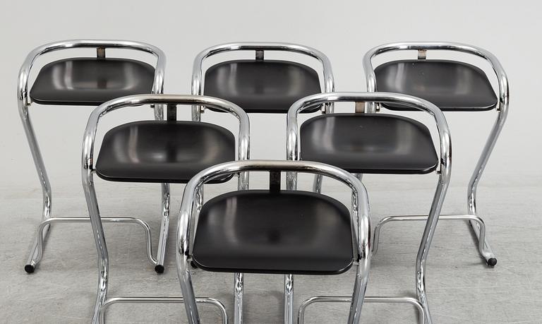 BARSTOLAR, 6 st, "S70-3", Börge Lindau och Bo Lindekrantz, Lammhults.