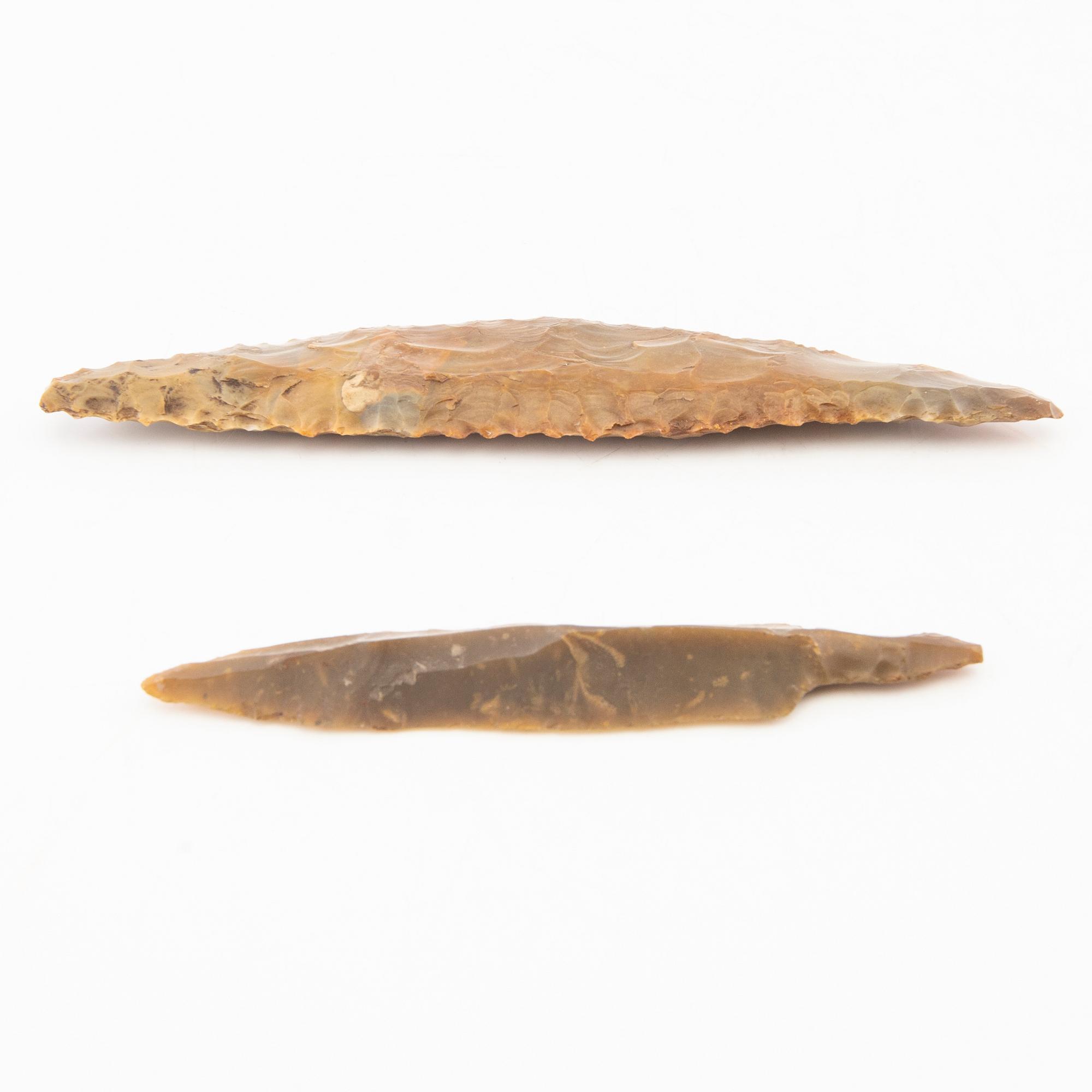 Scraper and arrowhead, Neolithic.