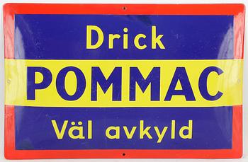 REKLAMSKYLT, emalj, 1900-talets första hälft.