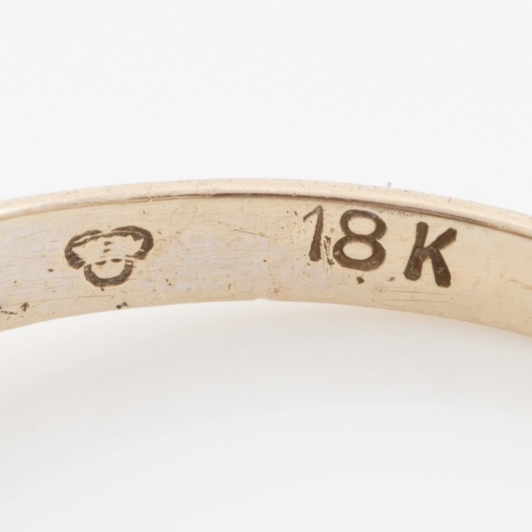 Ring, 18K white gold set with brilliant-cut diamonds.