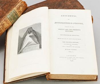 BOKVERK, 4 vol, "Anecdotes of Distinguished Persons", London 1798.