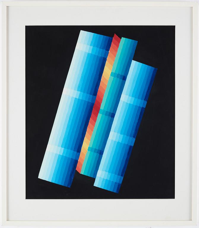 INGER EKDAHL, gouache på papper, signerad och daterad -90 a tergo.