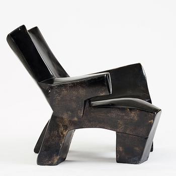 Philippe Zunino, a unique easy chair/ sculpture, France, 1980's.