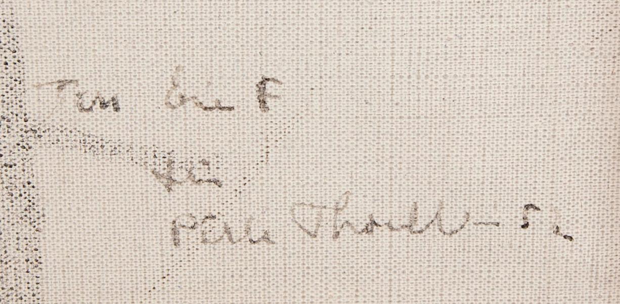 Pär Thorell, oil on canvas, self portrait, signed and dated -52.