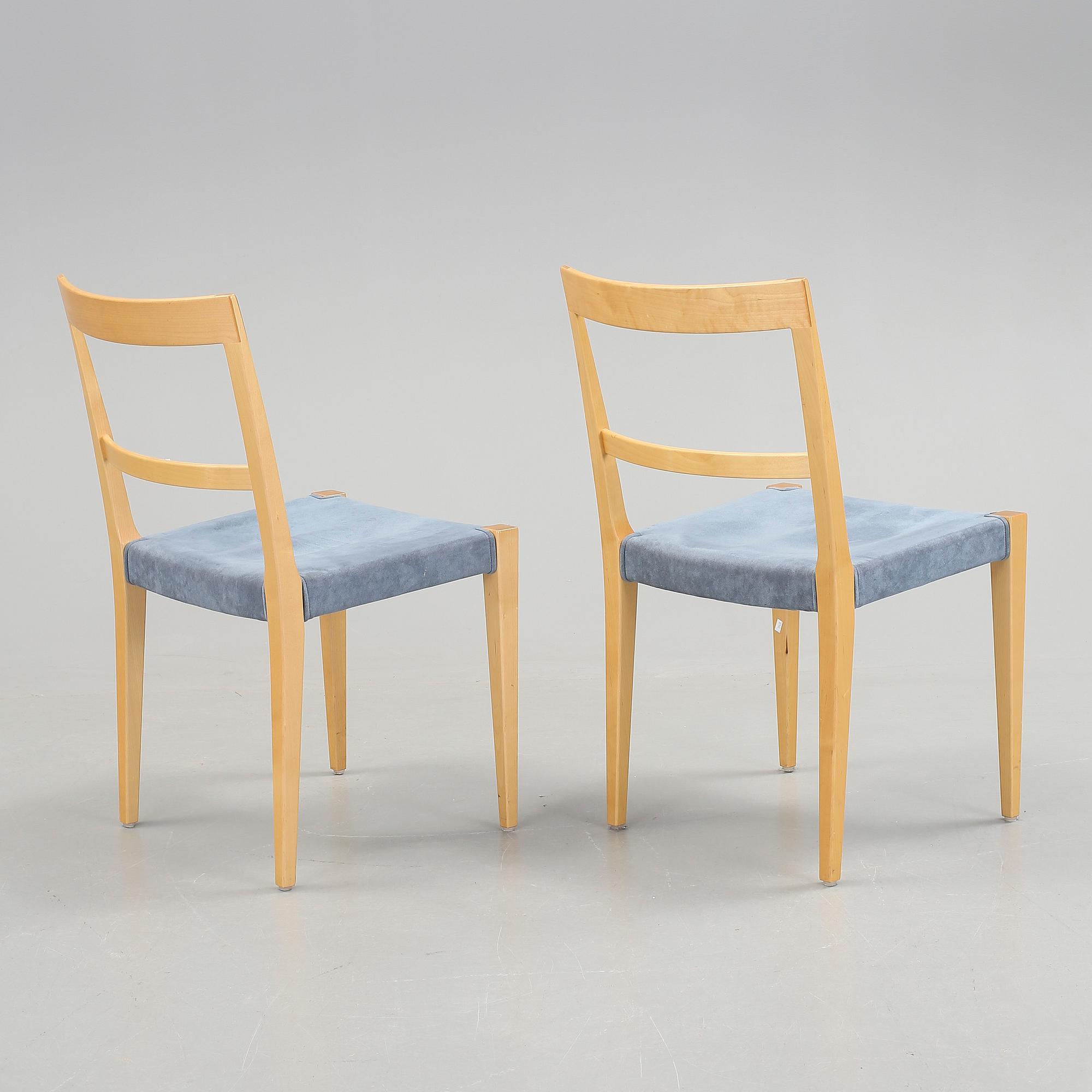 STOLAR, 6 st, "Mimat", Bruno Mathsson, Mathsson International, 1900-talets andra hälft, formgiven 1932.
