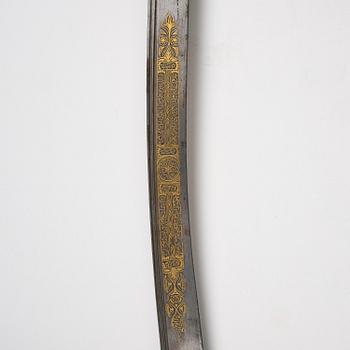 A fine large-eared walrus-hilted Yatagan, Ottoman empire probably Ioannina, Epirus.