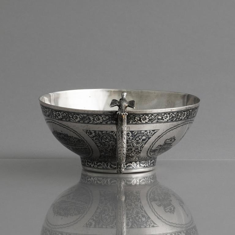 A Ottoman/ Armenien silver bowl, around 1890-1910.